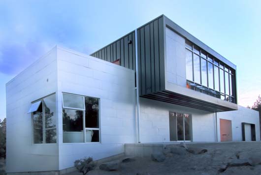 Two Simple Cubes Design Passive Solar Home Decorating Exterior Ideas passive solar home exterior design landscape