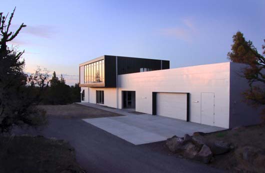 Two Simple Cubes Design Passive Solar Home Decorating With The Landscape