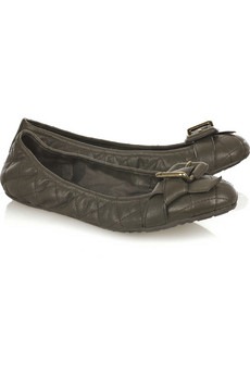 BURBERRY - Quilted leather ballerina flats - 275