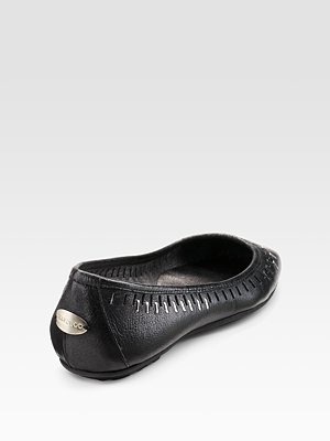 JIMMY CHOO - Studded West Leather Flats - 303
