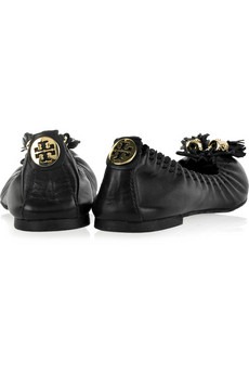 TORY BURCH - Reese leather ballerina flats - 205