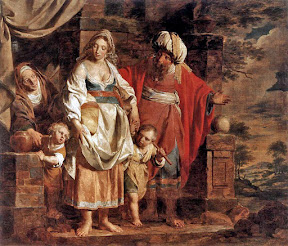 Hagar en Ishmael verdreven door Abraham