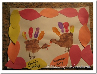 Handprint Turkeys