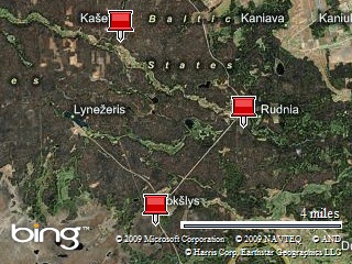Upės Ūlos maršrutas nuo apačios į viršų