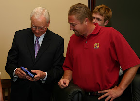 Senator Orin Hatch R-UT admires his new Cobra Commemorative