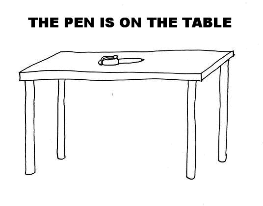 The pen is...