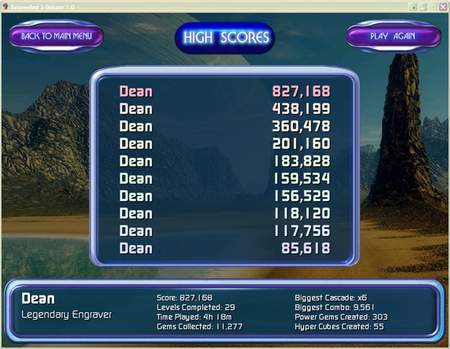 Dean's Bejeweled Classic-Twilight High Score (Full Size)