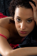 Explicite-Art - Loona Boheme oiled in black bed
