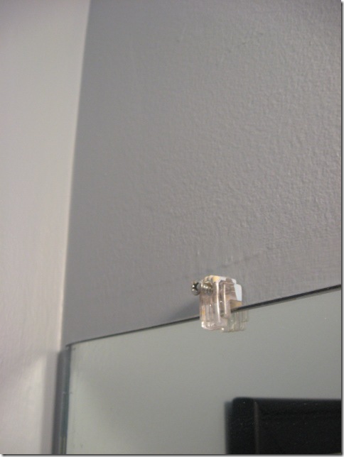 Framing Bathroom Mirror Over Metal Clips framing those boring mirrors - southern hospitality Framing Bathroom Mirror Over Metal Clips framing those boring mirrors - southern hospitality