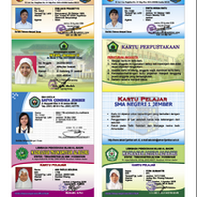 Template ID Card Sekolah