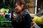 Soooo many people talk on their cell phones on the streets, I never do.