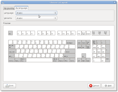 Keyboard Layout Preferences, milih sesuai bahasa