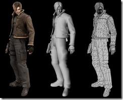 Leon Resident Evil 4 em Wireframe - Nintendo Blast