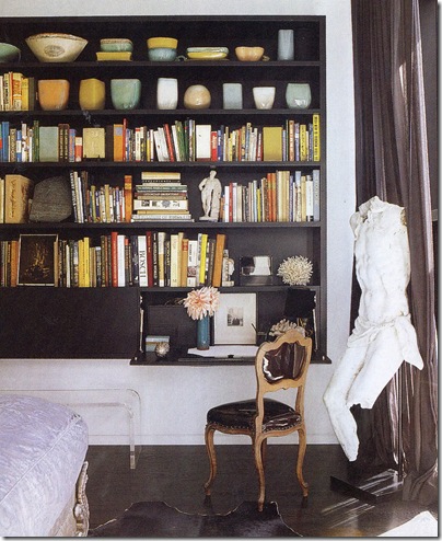elle decor dark bookcase