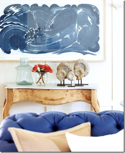 blue painting via heidi clare via style at home