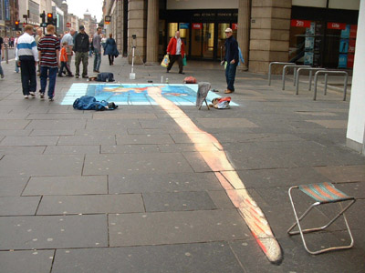 Watch How This Chalk Artist Creates Illusions on Pavement, Obsessed