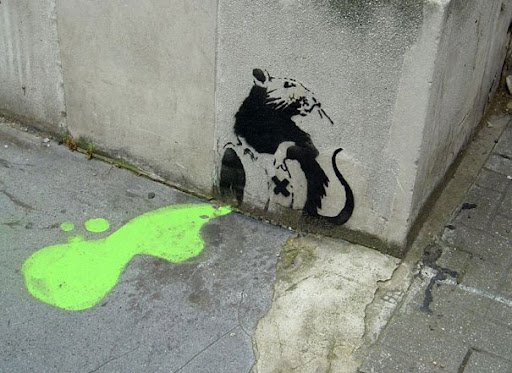 banksy rat stencil. by BANKSY | Bored Panda