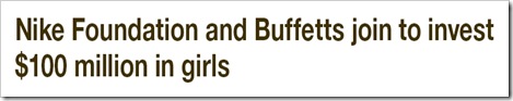 Nike Investment in Girls