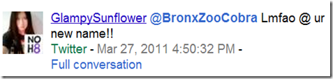 New name tweet