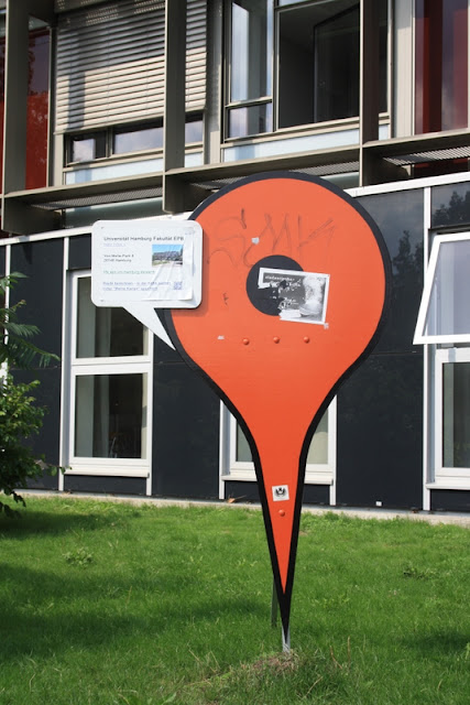 Ein Google Maps Tag auf dem Uni Hamburg Gelände