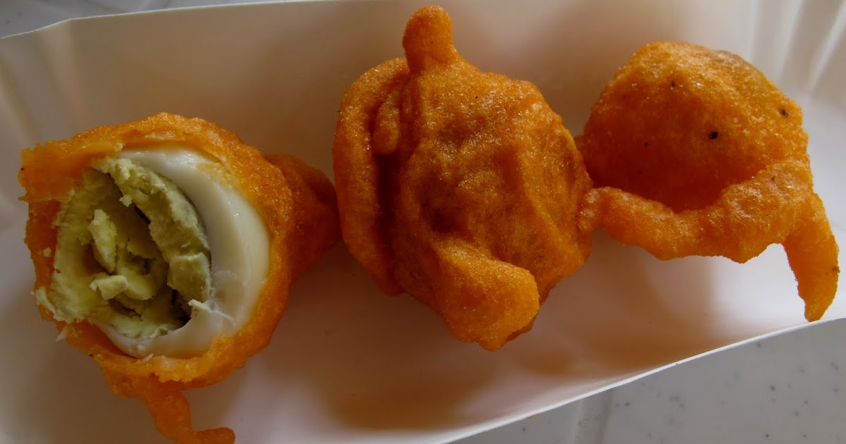 My Big Fat Face Deepfried quail eggs