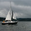 Braveheart reefed in blustery conditions Braveheart reefed in blustery conditions