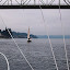 Potters motorsail under the Agate Pass bridge Potters motorsail under the Agate Pass bridge
