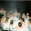 The hot tub, in the nightly tropical rain