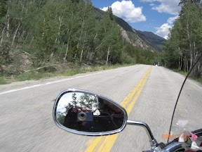 Self portrait going down Independence Pass.