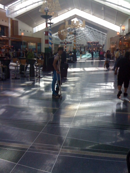 David in the Portland airport.