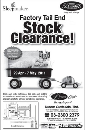 Sleepmaker-Dreamland-Stock-Clearance-2011-EverydayOnSales-Warehouse-Sale-Promotion-Deal-Discount