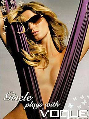 Gisele Representa a Vogue Óculos Vogue de sol