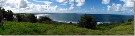 Looking out over Byron Bay with some of the first consistently good weather I would experience in Australia (click to enlarge)