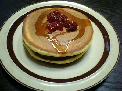 ジャム乗せて食べました