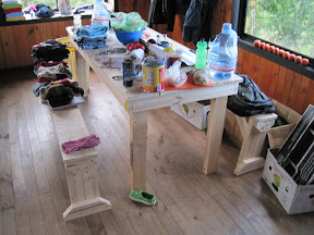 It took no time for us to pile all our junk on it.