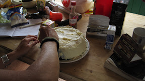 Berrry Frosting the Cake