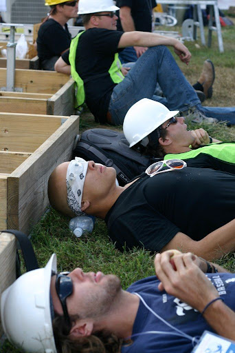 Team ZEROW taking a well deserved nap on the Mall.