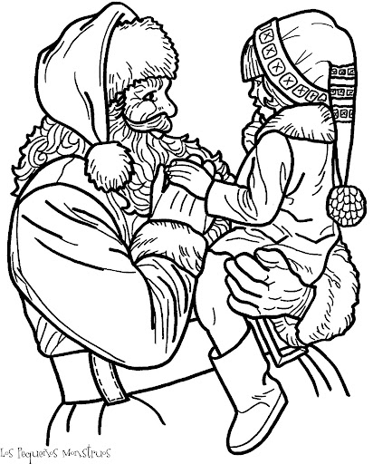 Papa Noel y una niña
