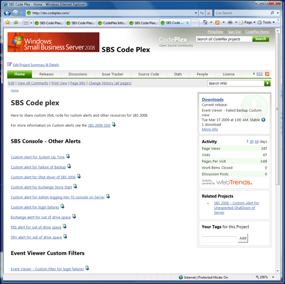 09-03-17 SBS 2008 CodePlex Site