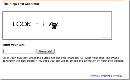 ninja text generator