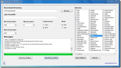 Shoutcast Playlist Downloader