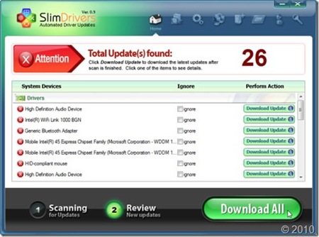 SlimDrivers 1.0 Beta