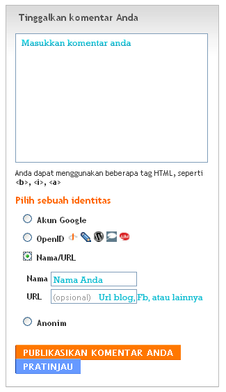 berkomentar diblogspot