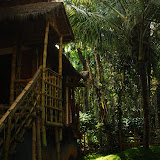 The bamboo hut at the homestay...