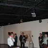 Curator, Peter Laroque talks about a sculpture of Strathbutler winner Marie Hélène Allain. DSC_1588.JPG
