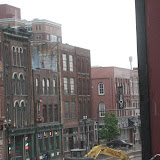 Looking from Rippys BBQ balcony toward the future Margaritaville Nashville location in the old Global Cafe building. It is planning to open in Nov 2010 we hope.
