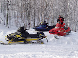 Polaris for life! 
Black/Yellow 2003 Edge X 600 - Dad's Sled
Red 2002 XC SP Edge 600 - My Sled
Black/Blue/Purple 1995 XLT 600 tripple - Dad's old sled