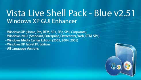 Vista Live Shell Pack Blue Edition