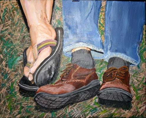 "Country Boy - City Girl" Acrylic on Canvas 2008