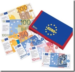 LER0104 EURO notes in wallet  